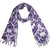 Uso Uno Black-White Printed Viscose Women'S Scarf, Stole, Dupatta