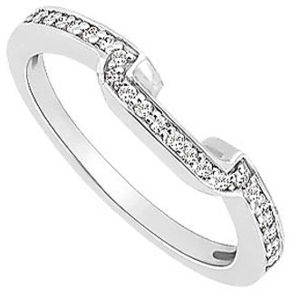 Excellent Diamond Wedding Band With 14K White Gold
