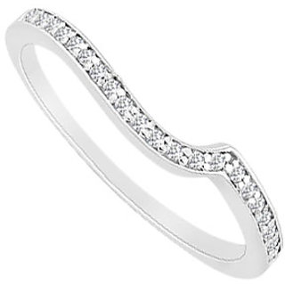 Handsome Diamond Wedding Band With 14K White Gold Design 1