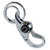 Metallic Double Ring Key Chain