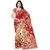 Kashvi Sarees Faux Georgette Red-Cream  Multi Colored Printed Saree With Blouse Piece (10865)