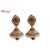 Maroon Gold Plated Copper Jhumka Earring By My Design