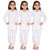 Vimal-Jonney Premium Blended White Thermal Top&Bottom Set For Girls(Pack Of 3)