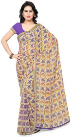 Kashvi Sarees Faux Georgette Purple  Multi Colored Printed Saree With Blouse Piece (11604)
