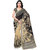 Kashvi Sarees Faux Georgette Black-Cream  Multi Colored Printed Saree With Blouse Piece (10861)