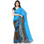 Kashvi Sarees Faux Georgette Blue  Multi Colored Printed Saree With Blouse Piece (11782)