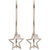 Jazz Jewellery Set Of 2 Silver Toned Stone Studded Star Shaped Hair Pins For Women and Girls