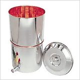 Steel Copper 15 litre Pot water filter - 15000 ml Steel Multi-purpose Storage Container (Brown)