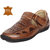 Ribit Men's Genuine Leather R-Class Stitch Down Tan Sandal