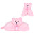 Ultra Folding Pillow Cat 11 Inches -Pink
