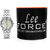 Lee Force Casualsilver Metal Strap Wrist Watch For Women