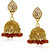 Spargz Party Wear Oxidized Gold Plating Maroon Beads Jhumka Earring For Women AIER 653
