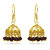 Spargz Beautiful Oxidized Gold Plating Cherry Color Beads Jhumka Earring For Women AIER 654