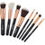 Magideal 10 Wood Concealer Blusher Powder Face Make Up Brushes Contour Cosmetic Tool