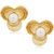 VK Jewels Pearl Gold Plated Alloy Stud Earring set for Women & Girls -ERZ1258G [VKERZ1258G]