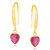 VK Jewels Pink Heart Gold Plated Alloy Drop Earring set for Women  Girls -ERZ1446G VKERZ1446G