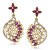 VK Jewels Maroon Petals Gold Plated Alloy Drop Earring set for Women & Girls -ERZ1287G [VKERZ1287G]