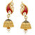 VK Jewels Charming Kundan Gold Plated Alloy Jhumki Earring set for Women & Girls -ERZ1288G [VKERZ1288G]