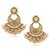 VK Jewels Kundan Pearl Drops Gold Plated Alloy Chandbali Earring set for Women & Girls -ERZ1298G [VKERZ1298G]