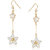 VK Jewels Double Flower Gold Plated Alloy Drop Earring set for Women & Girls -ERZ1362G [VKERZ1362G]