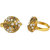 Raj Jewels Golden Plated Cz Colour Spark Toe Ring