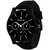 Golden Bell Men'S Black Round Genuine Leather Strap Wrist Watch (394Gb)