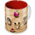 Tuelip Beautiful Love Printed inside Red for Tea And Coffee Ceramic Mug 350 ML