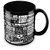 Tuelip Beautiful Living Good Printed Full Black Tea And Coffee Ceramic Mug 350 ML