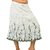 Fashionable White Ethnic Cotton Short Skirt 256-26