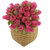 Magideal 144Pcs Artificial Flower Rose Heads Silk Plant Floral Wedding Decor Fushia