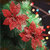 Magideal Artificial Glitter Christmas Wreath Xmas Fern Tree Flower Party Decor Red