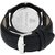 Golden Bell Men'S Black Round Genuine Leather Strap Wrist Watch (311Gb)