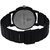 Golden Bell Men'S Black  Black Round Metal Strap Wrist Watch (464Gb)
