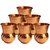 Artandcraftvilla Set of 6 Copper Hammer Water Glass 350 ML for Drink Water Gift Item