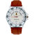Golden Bell Men\'S Brown & White Round Genuine Leather Strap Wrist Watch (350Gb)