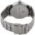 Golden Bell Men'S Silver  Blue Round Metal Strap Wrist Watch (439Gb)