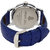 Golden Bell Men\'S Blue & Beige Round Genuine Leather Strap Wrist Watch (190Gb)