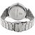 Golden Bell Men\'S Silver & Black Round Metal Strap Wrist Watch (261Gb)