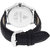 Golden Bell Men\'S Black & Silver Round Genuine Leather Strap Wrist Watch (458Gb)
