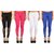 Timbre Stylish Pack Of 4 Designer Lace Leggings Combo Pack Of 4 Colors
