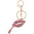 Magideal Cute Lips Rhinestone Pendant Keychain Purse Bag Car Key Decoration Gift Pink