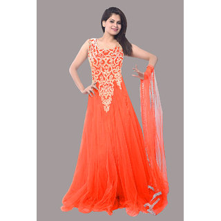 Buy 1 Stop Fashion Orange Net Party Wear Gown Online 499 from