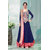 1 Stop Fashion Blue Semi Stitched Net Anarkali Salwar Suit
