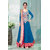 1 Stop Fashion Sky BLue Semi Stitched Net Anarkali Salwar Suit