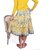 Classic Handblock Print Medium Yellow Cotton Skirt 309-26