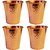 Artandcraftvilla Set of 4 Copper Water Glass 250 ML for Drink Water Gift Item