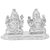 Halowishes Silver Polished Laxmi Ganesh Idol Diwali Puja Item-354