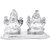 Halowishes Silver Polished Laxmi Ganesh Idol Diwali Puja Item-354