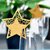 Magideal 50Pcs Star Wine Glass Name Place Cards Wedding Christmas Decoration Gold