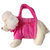 Magideal Girls Coin Purse Totes Zipper Handbag Soft Plush Animal Model Toy - Poodle